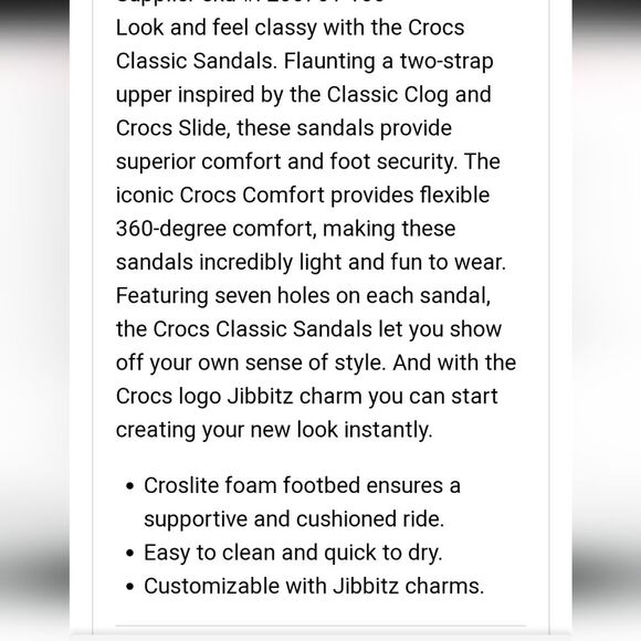 Crocs Womens Classic Flip Flops Sandals Slides size 9 - Picture 9 of 10